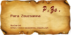 Para Zsuzsanna névjegykártya